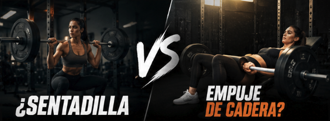 Sentadilla o empuje de cadera